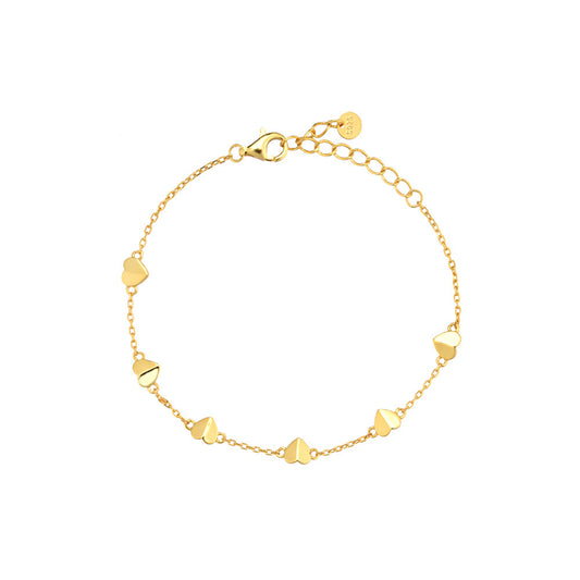 Ahmbry's women's heart bracelet (pure gold/silver)